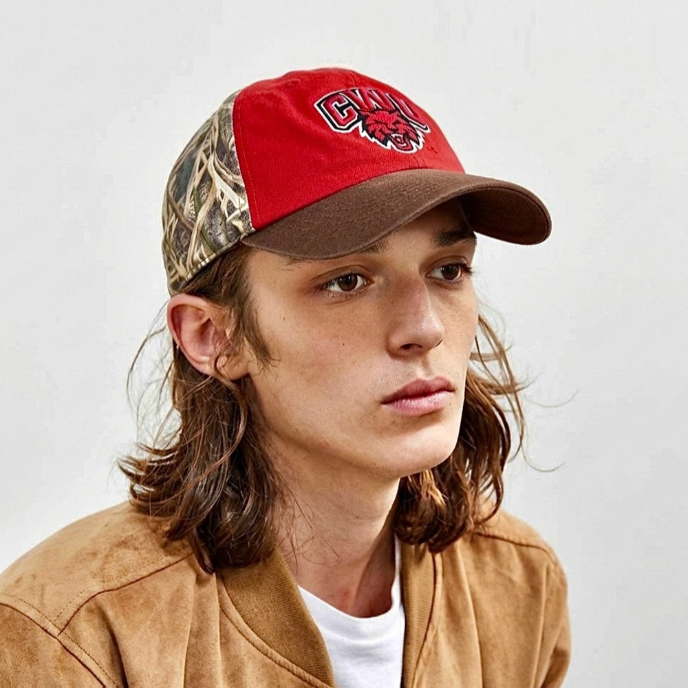 CTU NCAA Red/Brown & Camo Logo Curved Bill Adjustable Hat